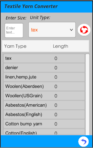 Textile Yarn Converter Screen 3