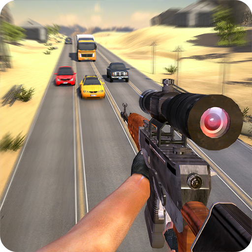 Logo sniper shot gun shooting games