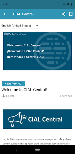 CIAL Central Screen 3