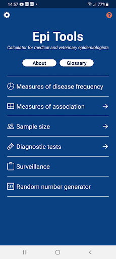 Android application Epi Tools screenshort