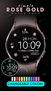 Simple Rose Gold watch face