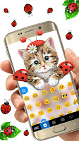 screenshot of Cute Ladybird Kitten Keyboard 