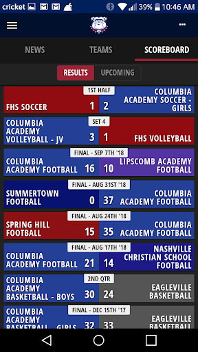 Columbia Academy Sports Screen 2