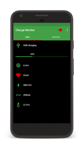 Android application Charge Monitor screenshort