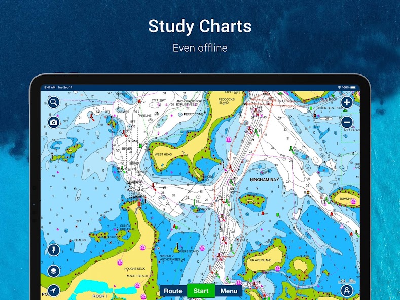 Карты глубин Navionics