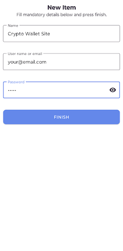 Passwords Locker Screen 2