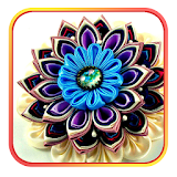Цветы канзаши из лент icon
