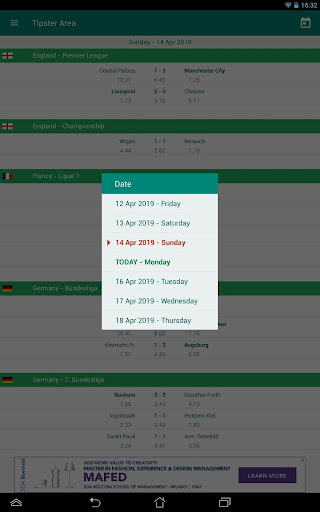 Football matches TipsterArea