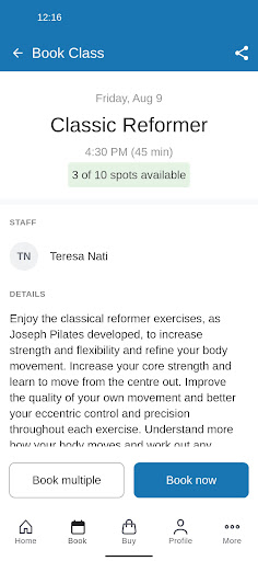 Finesse Pilates Screen 3