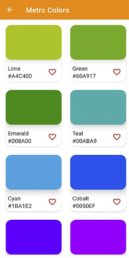 Android application Color Palette screenshort