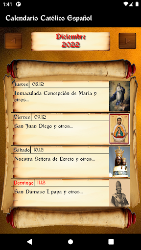 Calendario Católico Español Screen 2