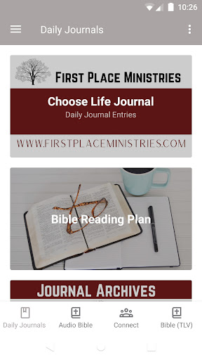 Android application Choose Life Journal screenshort