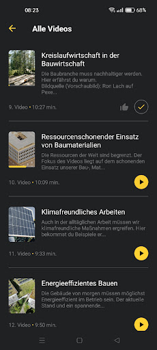 Android application ONE-HOUR screenshort