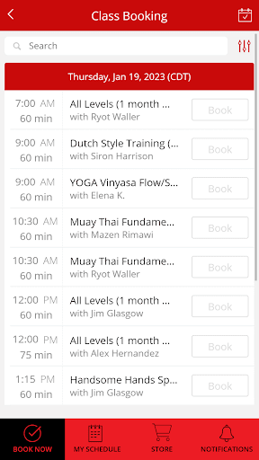 Android application Chicago Muay Thai Kickboxing screenshort