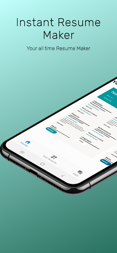 Android application Instant Resume Maker screenshort
