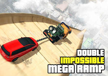Double Impossible Superhero Mega Ramp: Car Stunts screenshots 14