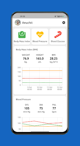 Android application Personal health record screenshort