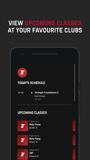 Android application Fitness First screenshort