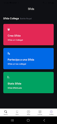 Android application Test Medicina screenshort