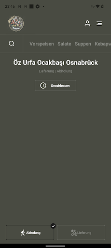 Android application Öz Urfa Ocakbasi Osnabrück screenshort