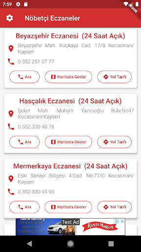 Nöbetçi Eczaneler - Tüm iller Screenshot 2 - AppWisp.com