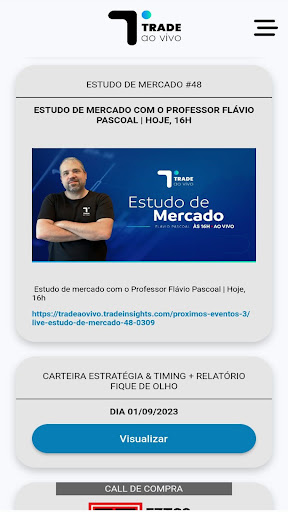Android application Trade ao Vivo screenshort