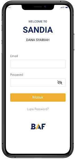 Android application Sandia Dana Syariah screenshort
