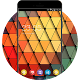 Pixel Art Theme: Colorful Triangle Live Wallpaper icon