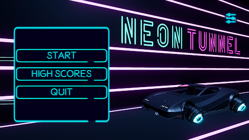 Neon Tunnel Infinite Car Ride