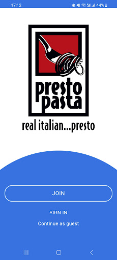 Android application Presto Pasta screenshort