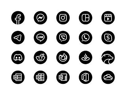 Delux Black Round Icon Pack parcheado APK 4