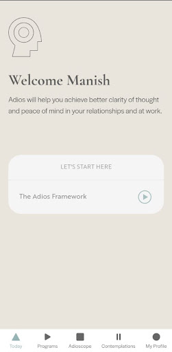 Android application Adios: Clarity of thought screenshort