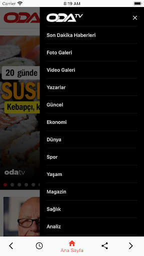 Odatv Mobil Screen 2
