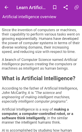Learn Artificial intelligence