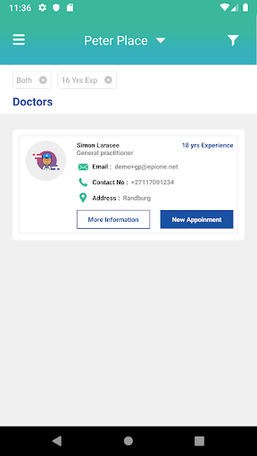 epione.net Patients Screen 3