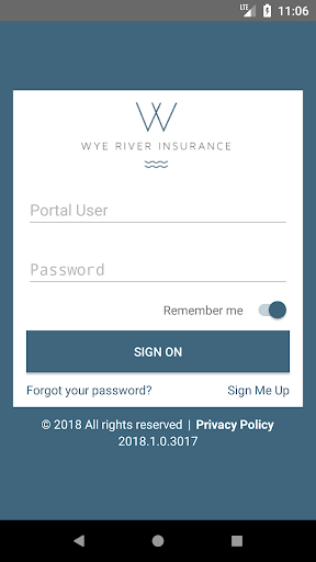 Android application Wye River Insurance screenshort