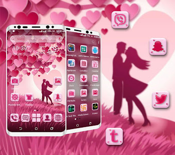 Heart Valentine Launcher Theme 3.0 APK screenshots 1