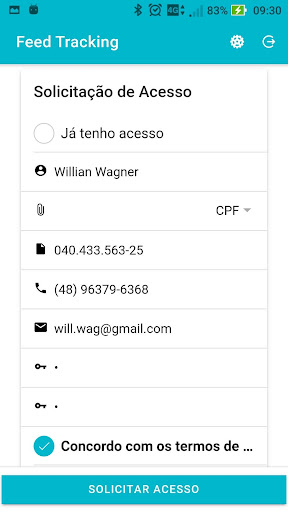 Android application Chicken Tracking screenshort