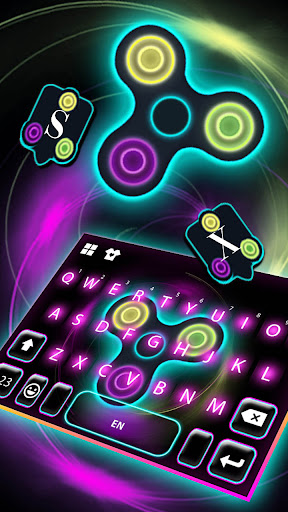 Neon Fidget Spinner Keyboard B Screen 3