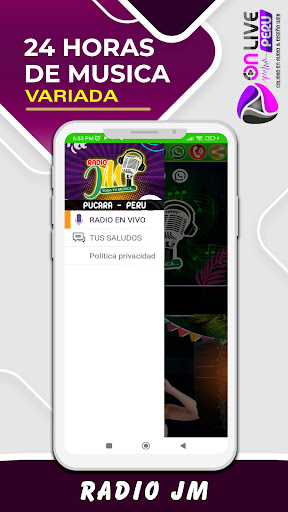 Android application Radio JM - Pucara screenshort