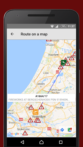 Android application NOTAMs screenshort
