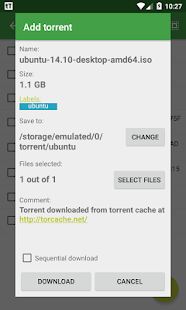 tTorrent Lite Capture d'écran