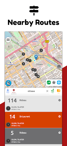 Android application Ottawa Transit RT - OC Transpo screenshort