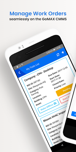 Android application GoMAX Mobile CMMS EAM Software screenshort