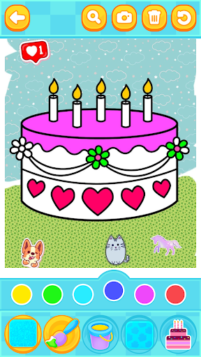 Glitter Birthday Cake Coloring Screenshot 4 - AppWisp.com