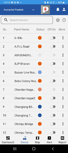 Arunachal Smart Street Light Screen 3