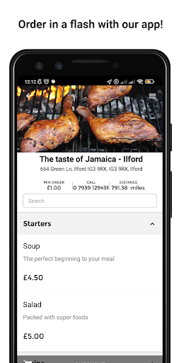 Android application Taste of Jamaica screenshort