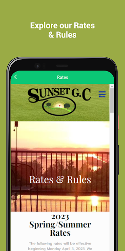 Sunset Golf Screen 3