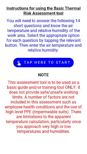 Android application Thermal Risk screenshort