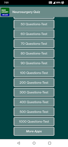 Neurosurgery Quiz Screen 2